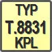 Piktogram - Typ: T.8831 KPL